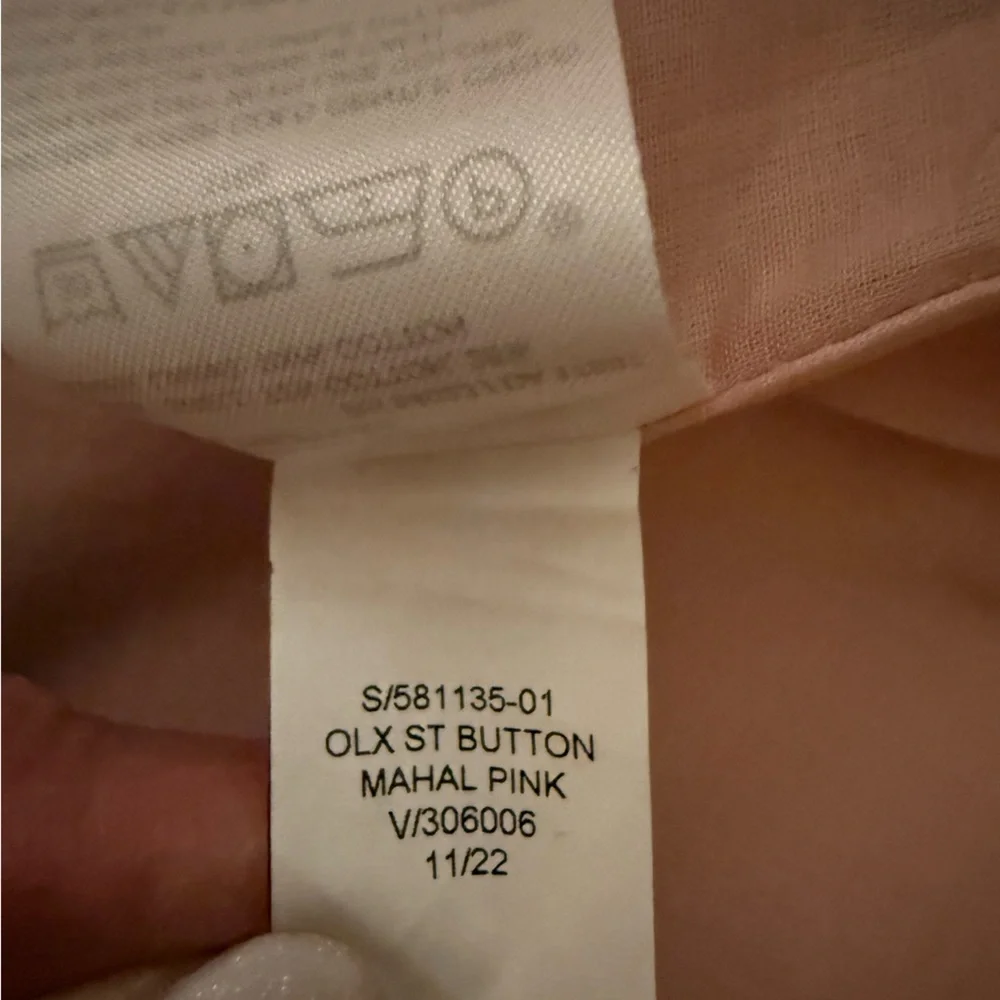 NWT Banana Republic Cotton-Linen Knee-Length Dress Light Pink Size 18 - Picture 9 of 10